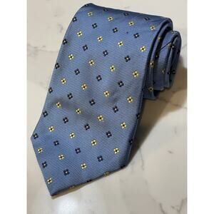 Brooks Brothers 346 Blue Foulard Silk Tie 59 x 3.75 Traditional Classic USA